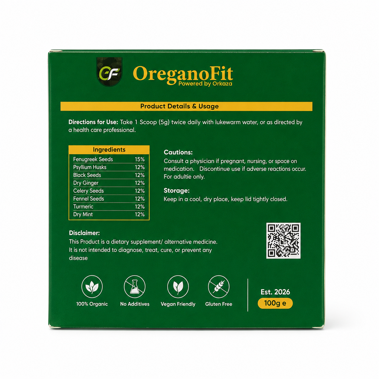 My T Fit | Natural Herbal Powder Blend | 100g | 1 Pack