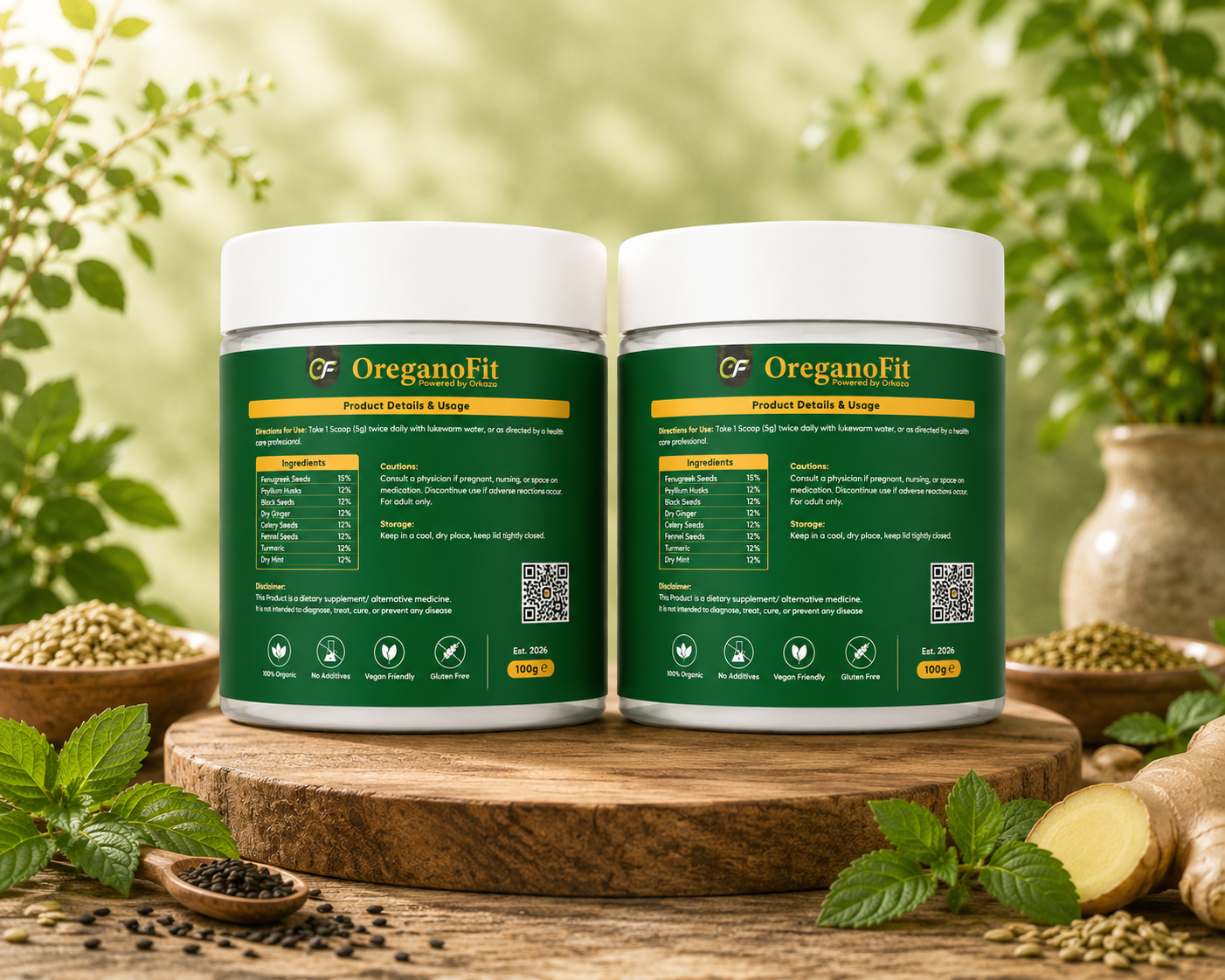 My T Fit | Natural Herbal Powder Blend | 100g Each | 2 Pack