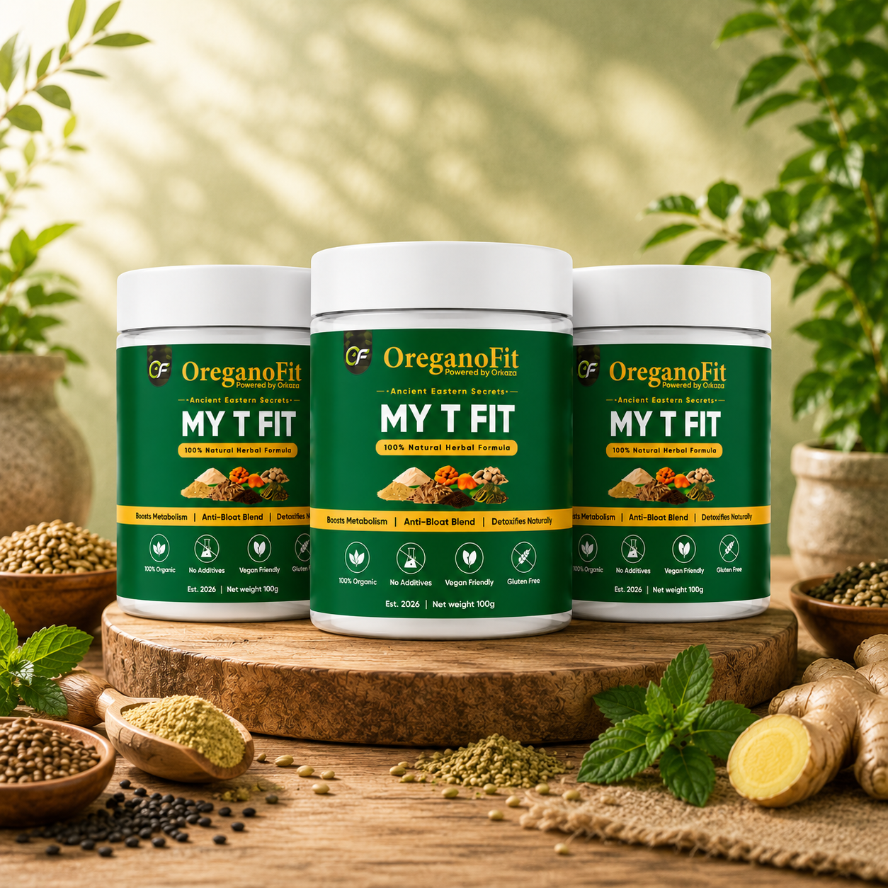 My T Fit | Natural Herbal Powder Blend | 100g Each | 3 Pack