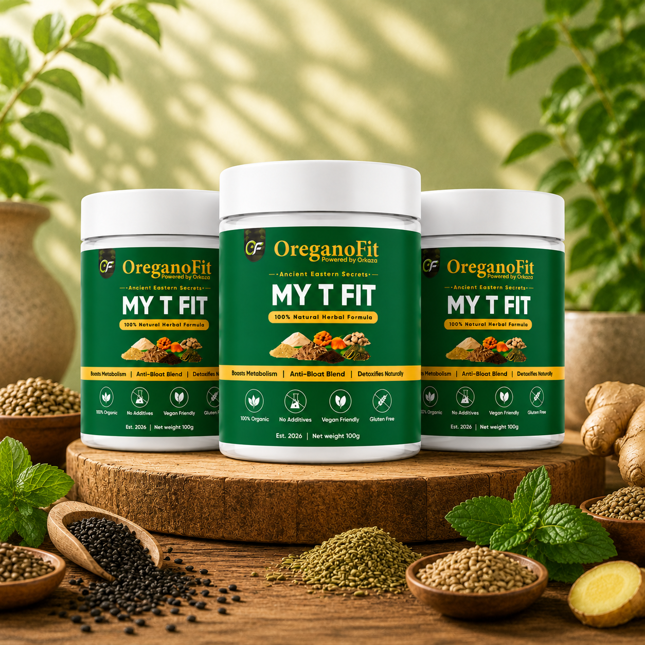 My T Fit | Natural Herbal Powder Blend | 100g Each | 3 Pack